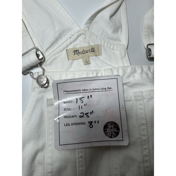 MADEWELL Straight Leg Denim Jeans Overalls Women Size SMALL  White - Picture 12 of 13